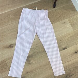 Roller rabbit women’s S Pink and white Gingham pajama bottoms